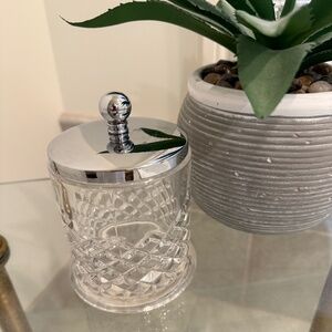 Crystal Lead Glass Lidded Jar